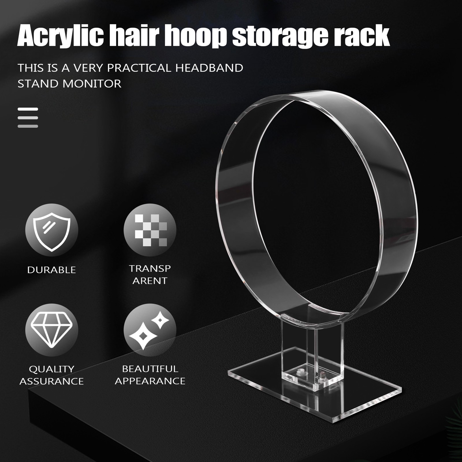 Acrylic Headband Holder, Hair Accessories, Headband Display Stand, Jewelry4158