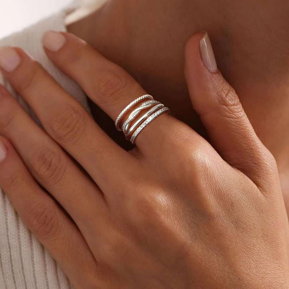 Fashion Stacking Ring Set For Women Men Jewelry Gifts Wedding , Size 6,7,8,9,10