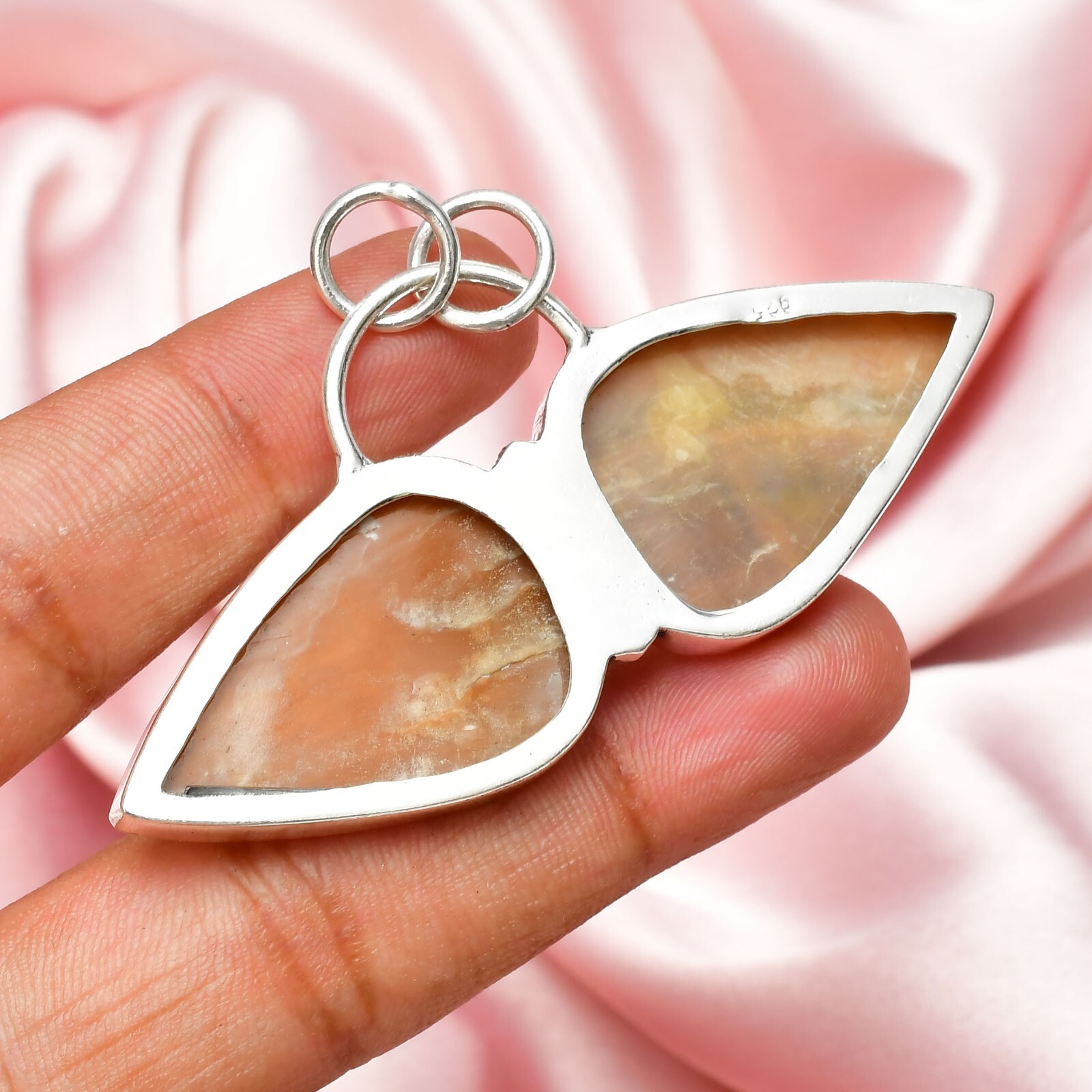 Mother Of Pearl Gemstone 925 Sterling Silver Handmade Jewelry Pendant 1.56″