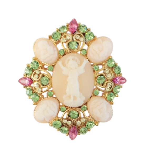Cameo Brooch Vintage Style Jewelry Pins Necklace Pendant Charm Brooches Jacket
