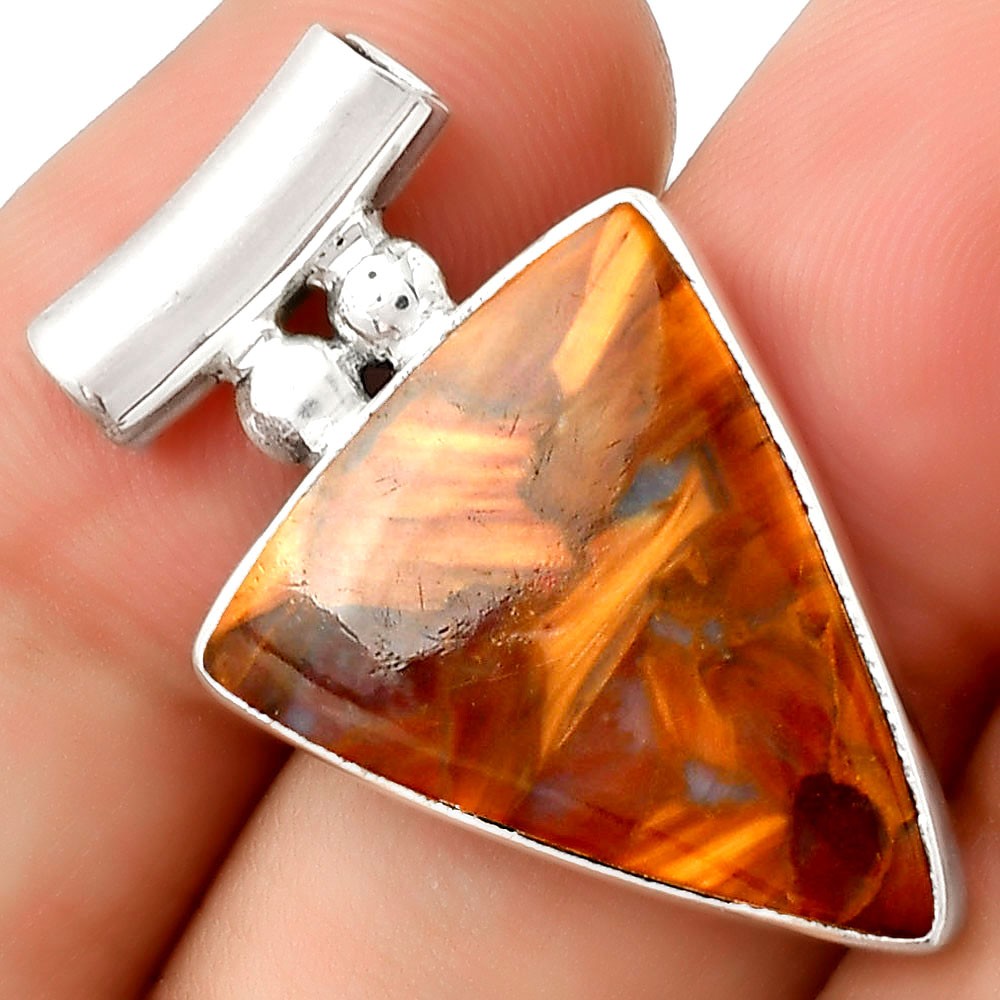 Natural Pietersite – Namibia 925 Sterling Silver Pendant Jewelry P-1259
