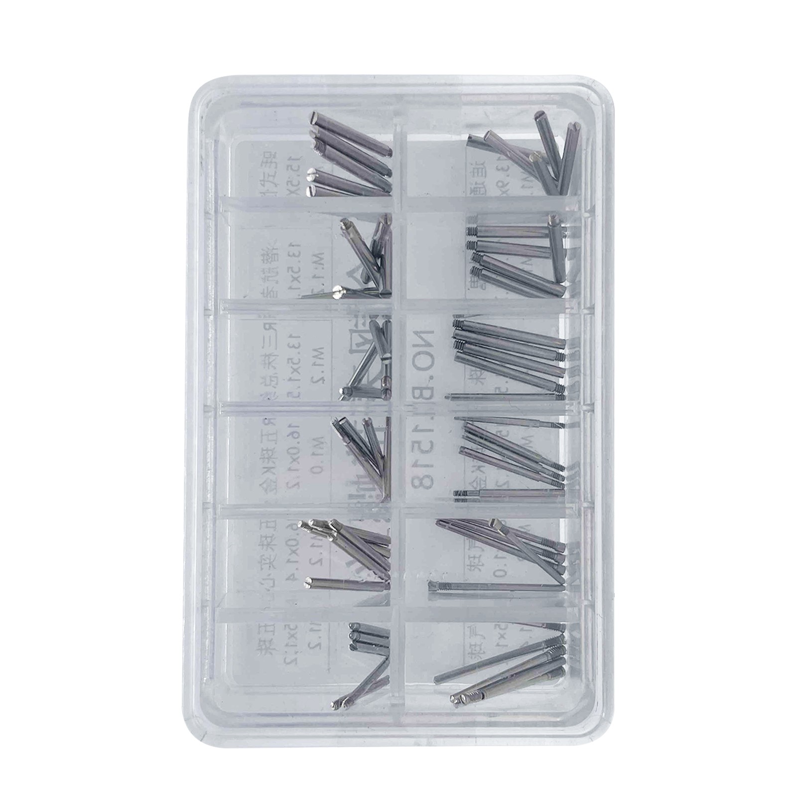 1.0mm 1.2mm 1.4mm Thread Steel Watch Band Link Screw Pin Assortment 60pcs/Box