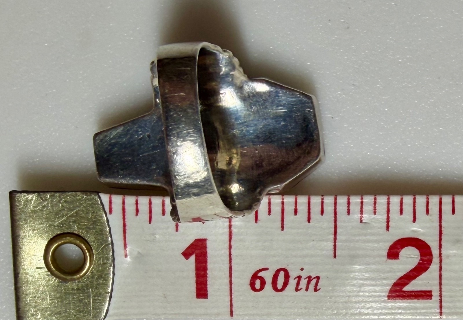 Coffin Cross Poison Sterling Silver Ring Skeleton Memento Mori Size 7.5 Vintage