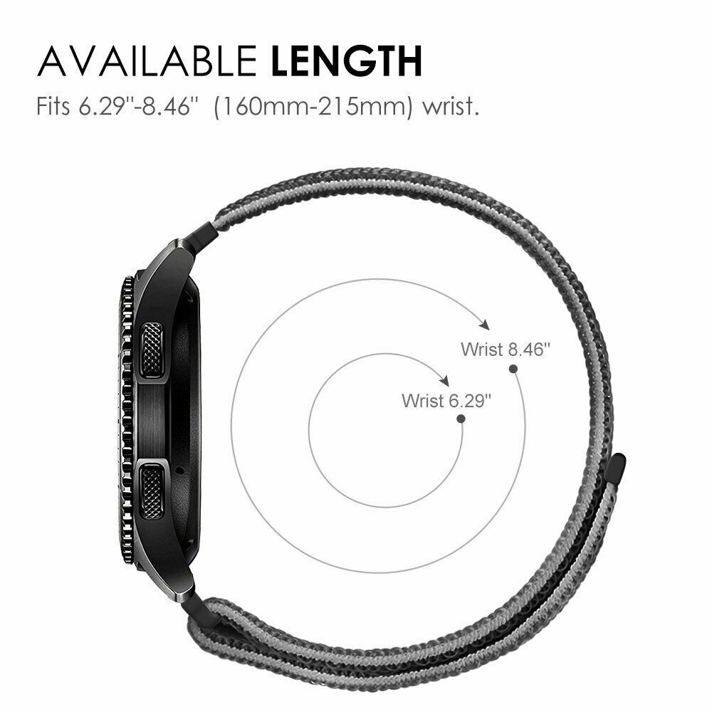 Nylon Sport Loop 20mm 22mm Watch Band Strap For Samsung Galaxy Active 2 S3 46mm