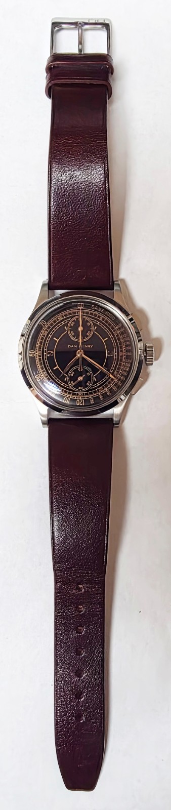 DAN HENRY 1937 Gilt Design Black Dial Men Watch Meca-quartz Chronograph