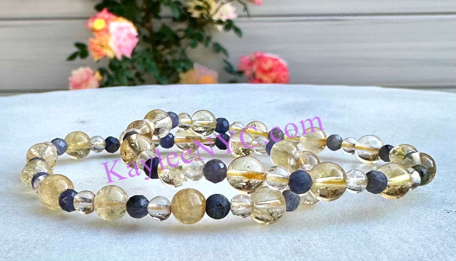 Wholesale Lot 6 Pcs Natural Crystal Sagittarius Zodiac Stretch Bracelet Healing