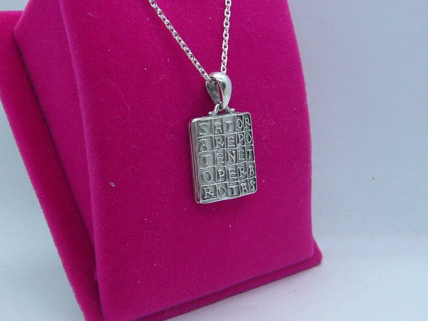 SATOR PENDANT NECKLACE 925 SILVER NECKLACE PENDANT STERLING SILVER