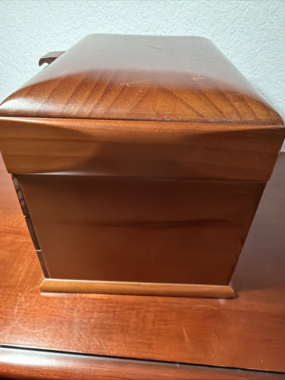 Table Top Wooden Jewelry Box Open Top & 3 Drawers (N)