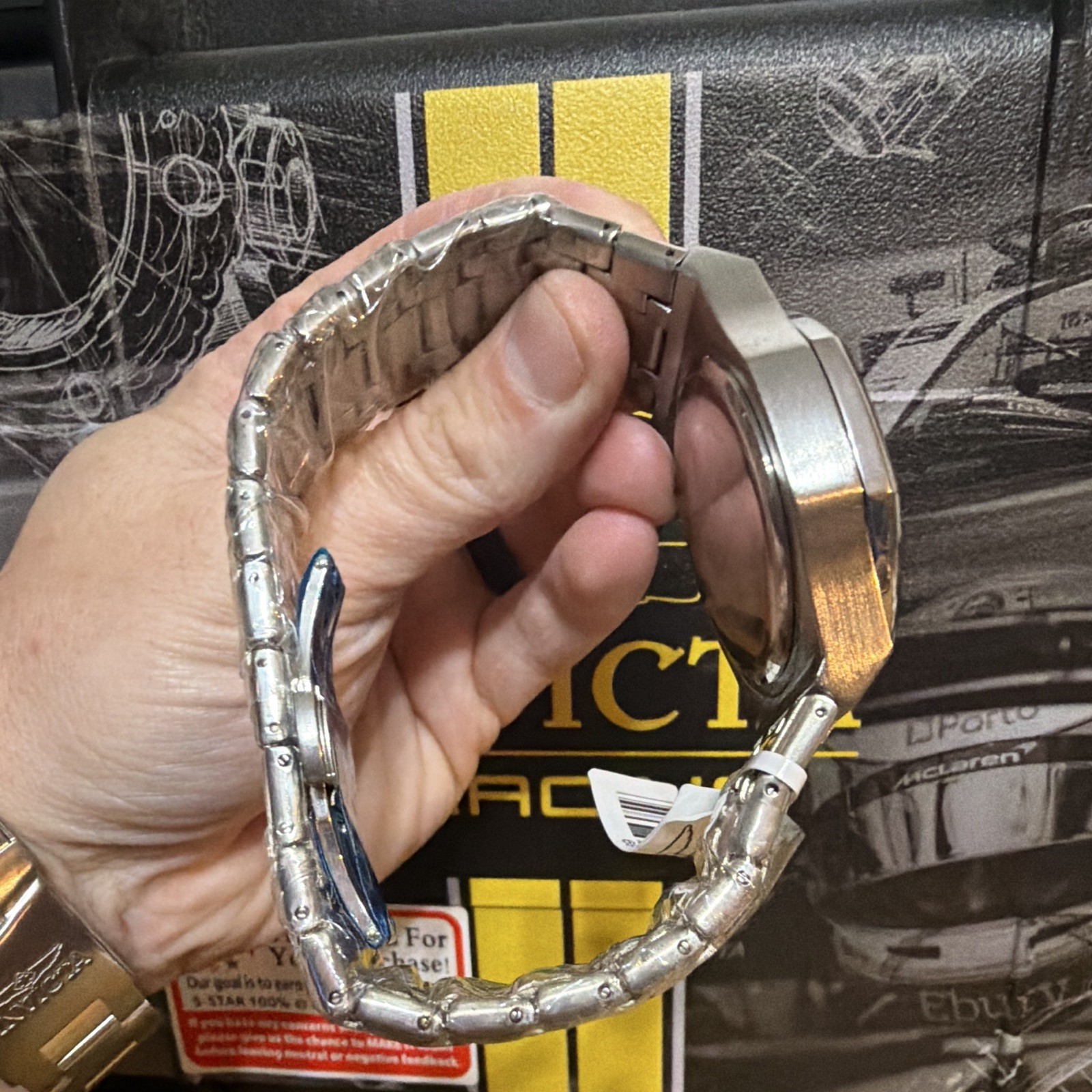 69485 Invicta Speedway Rim Automatic Watch . 42mm Stainless Steel Bracelet