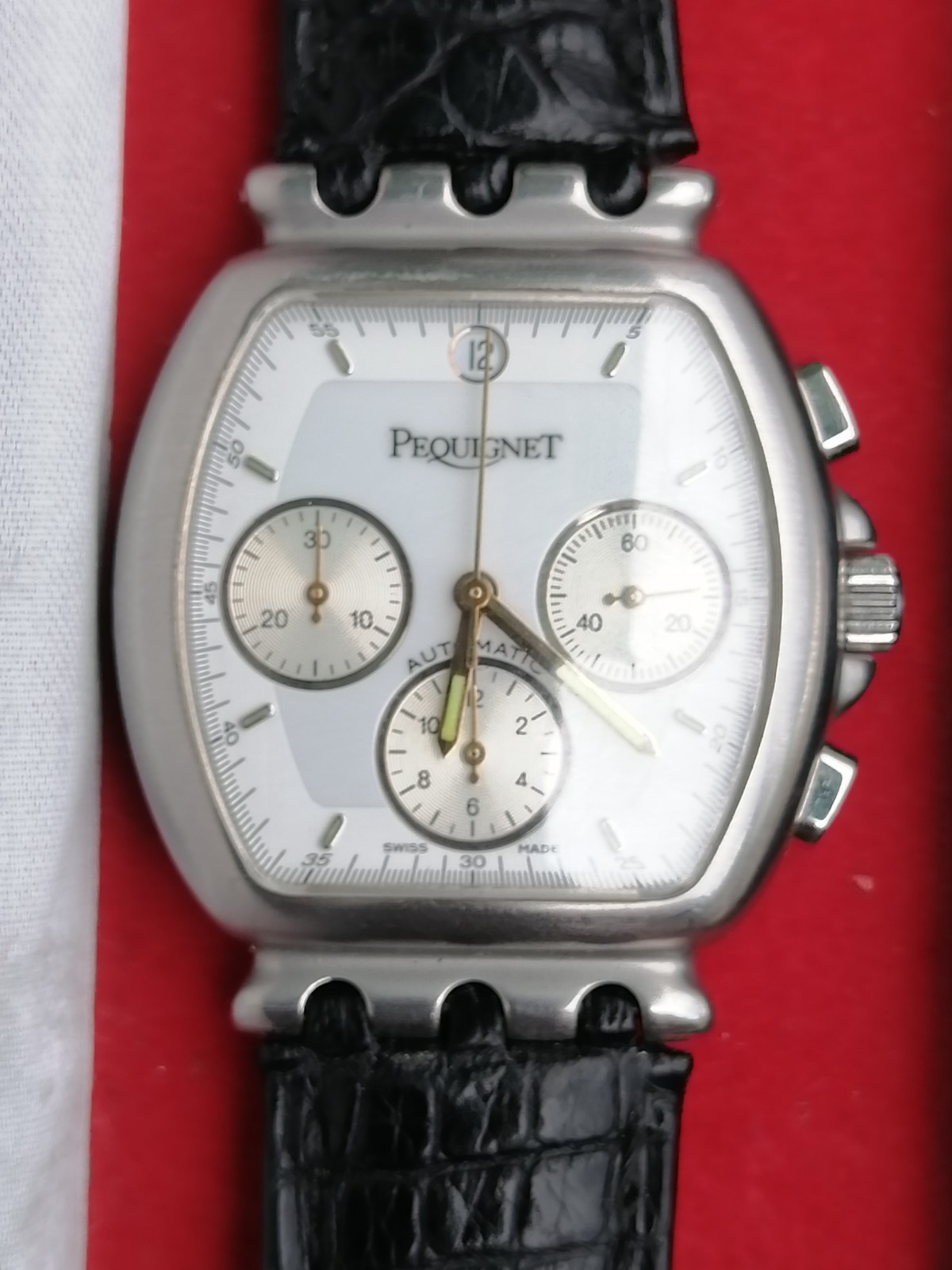 SERVICED Vintage Pequignet Chrono 37 Jewels ETA 2894-2 Swiss Automatic Men Watch