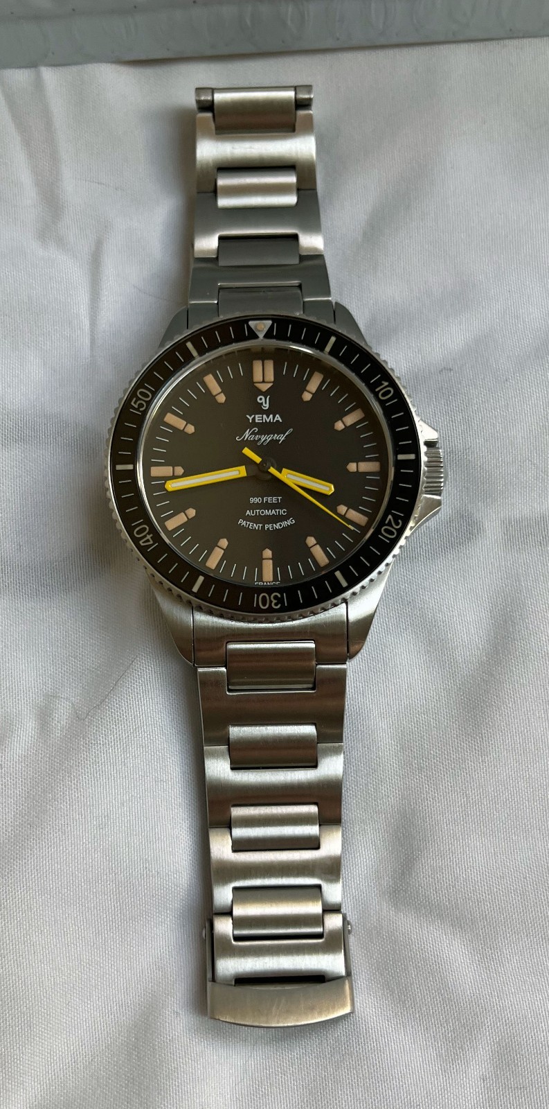 Yema Navygraf Heritage Automatic Diver — Overhauled- Full Set + Extra Straps