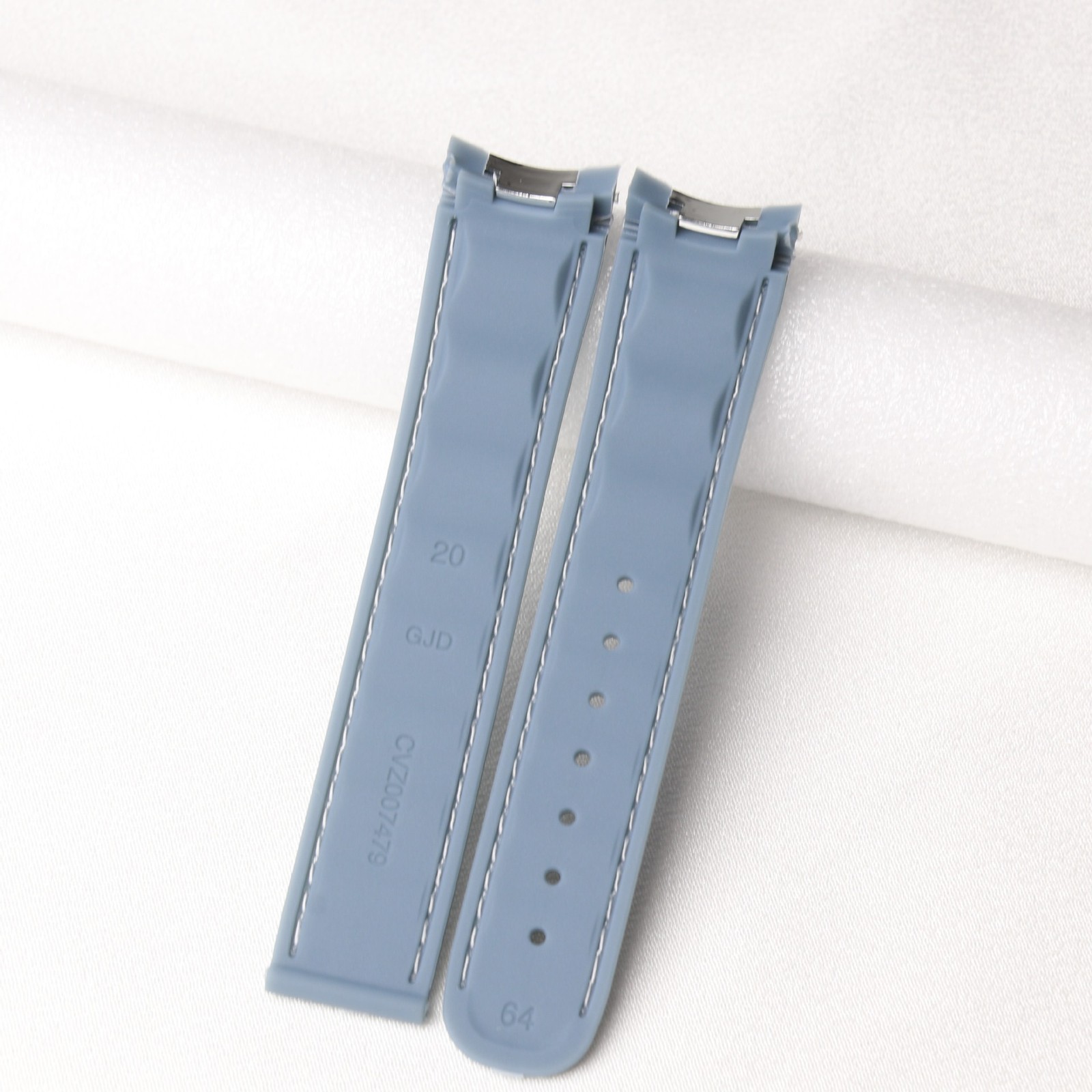 Quality Rubber Watch Straps Mens Waterproof Wristband 20mm for Omega Buttonless