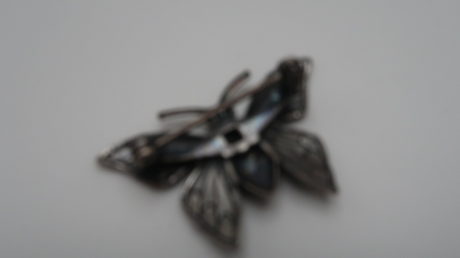 Vintage Silver Butterfly Brooch Pin 3.6cm BB12