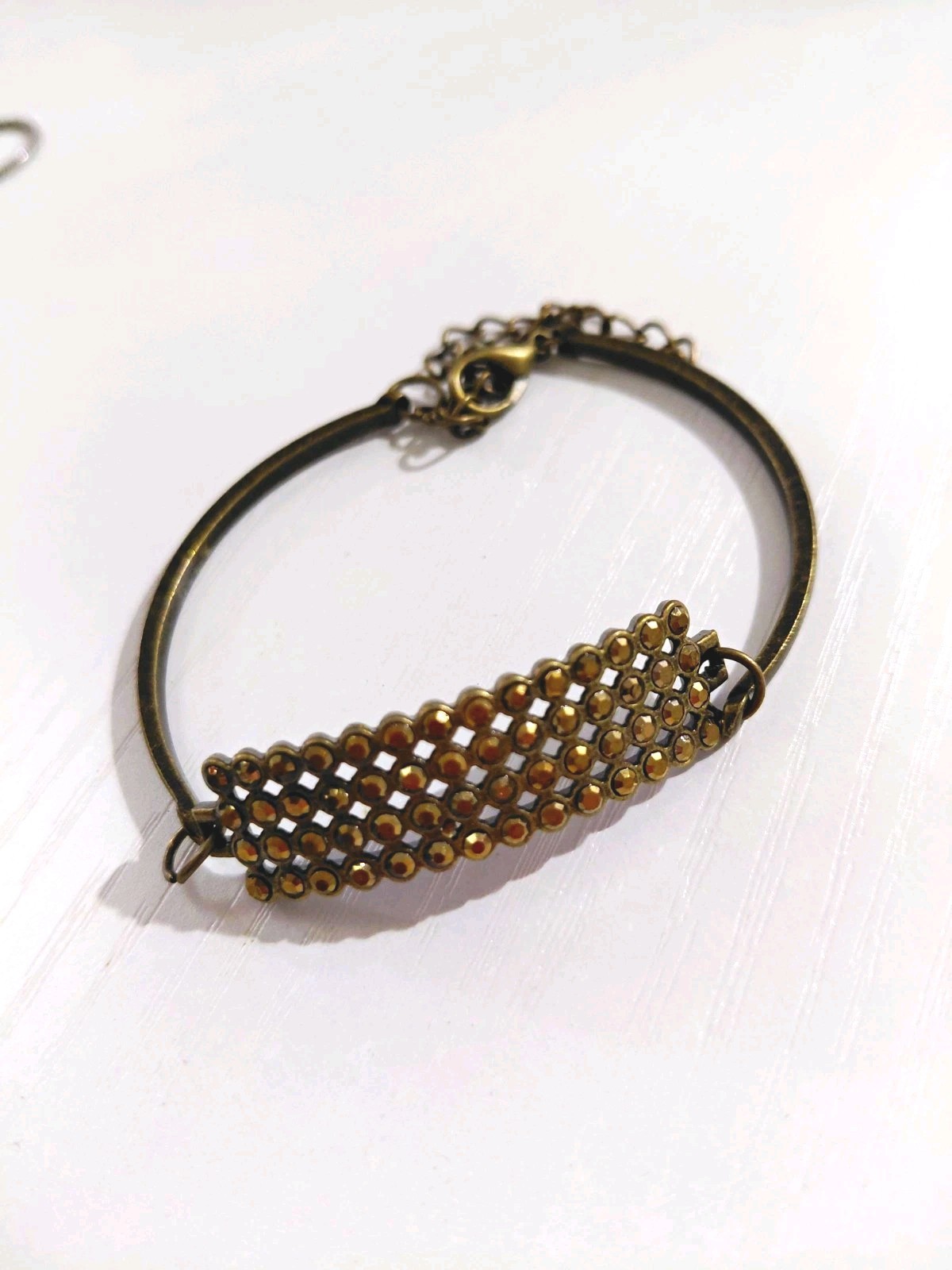 Paparazzi Brass Tone Metal Cable Chain Bracelet Adjustable Lobster Clasp