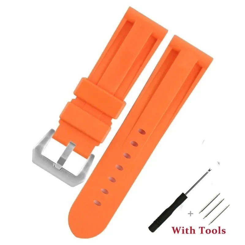 Silicone Rubber Watch Band Sport Replacement Strap 20mm 22mm 24mm 26mm