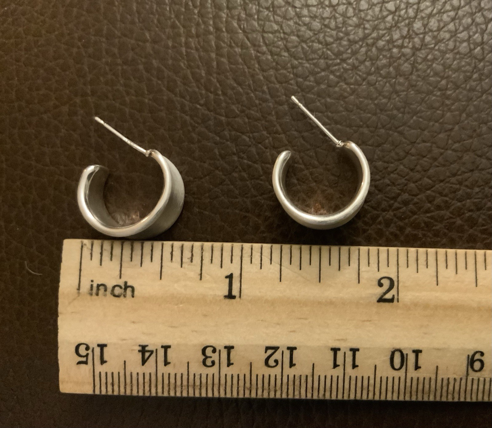 Sundance Molten Silver Hoop Earrings Boho Matte Brushed Minimalist Stud Catalog