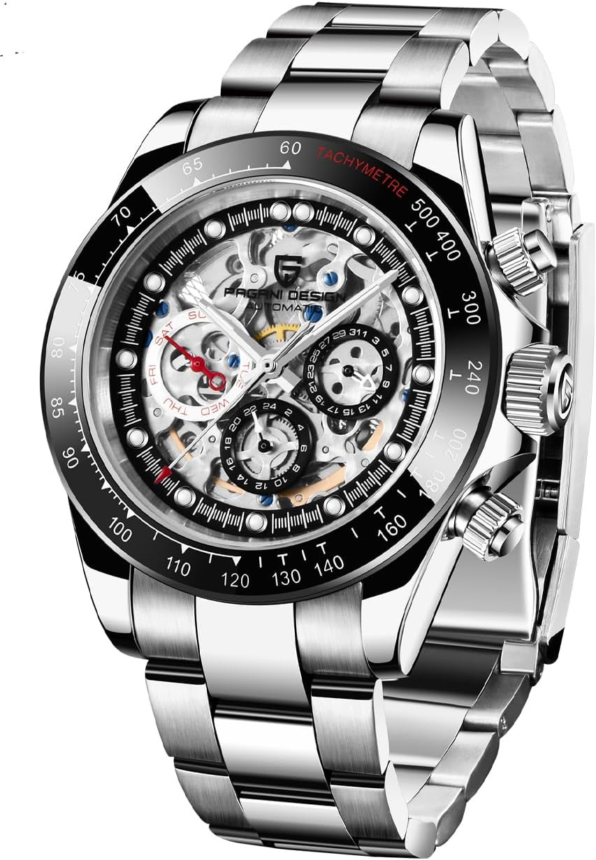 Luxury Skeleton Mechanical Watch – Waterproof Sapphire Crystal for Men