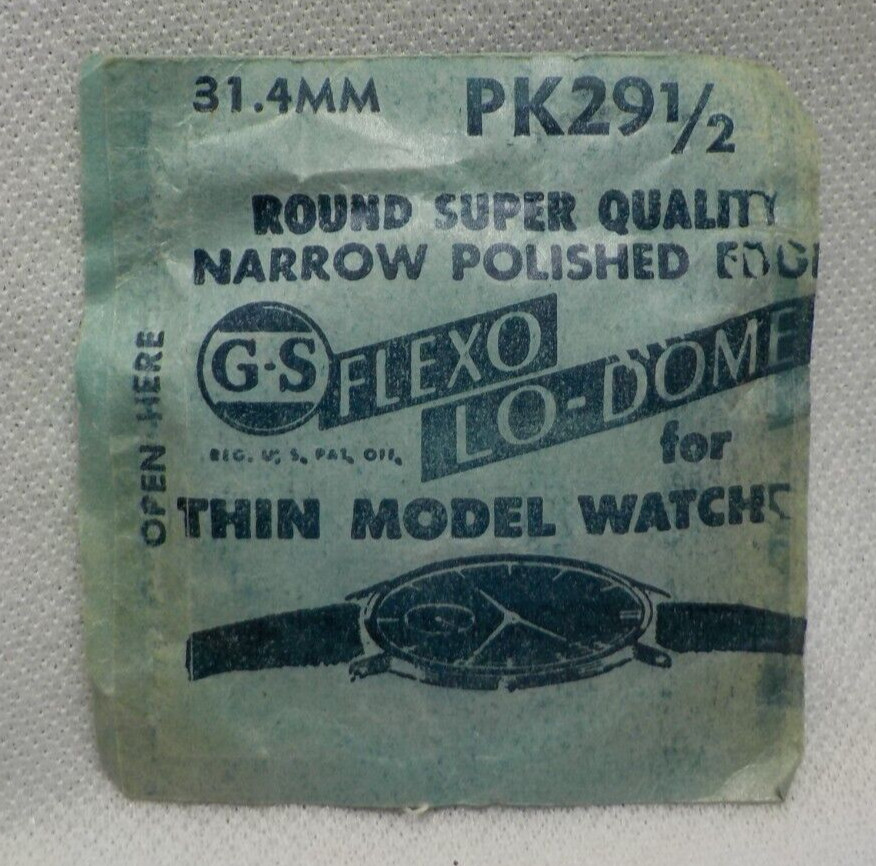 GS FLEXO LO DOME WATCH CRYSTAL REPLACEMENT PART 31.4MM WATCHMAKER PK29 1/2 #149