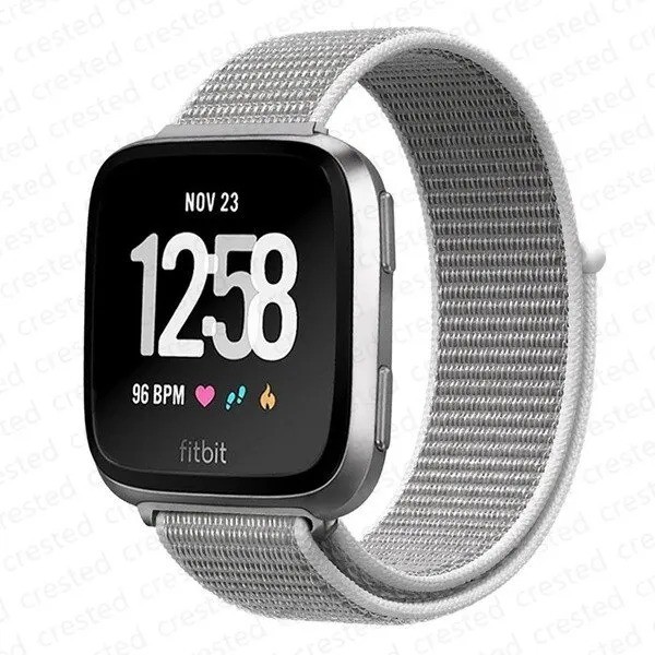 Woven Nylon Strap Sport Wristband Watch Band For Fitbit Versa 4 /3