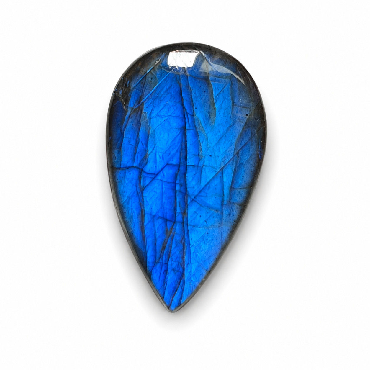 Natural Blue Labradorite Pear Cabochon 30x18mm 24Ct Loose Gemstone