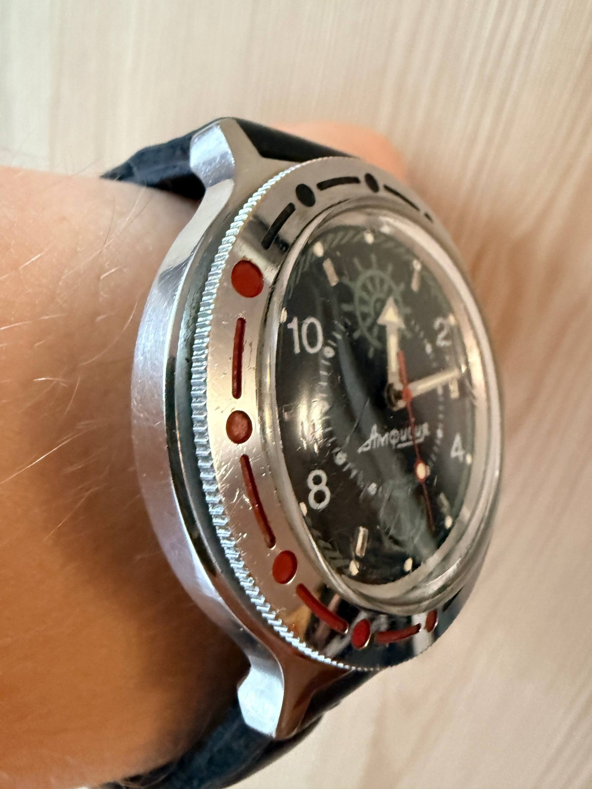 SERVICED/ USSR Vintage Vostok 2416B Amphibia Marine Anchor 200m Russian Diver