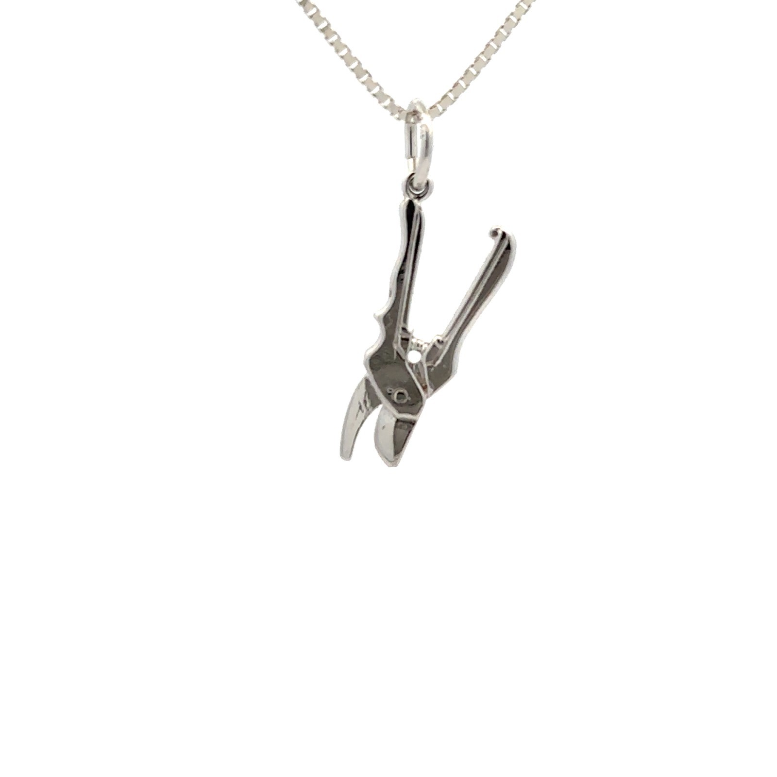 Sterling Silver Pruning Shears Charm ( 7mm x 19mm)