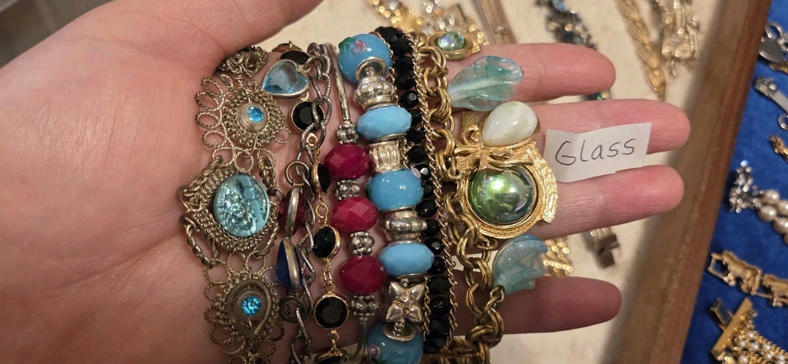 Vintage Mod Bracelet Lot Of 40.dainty.12 Signed Monet Joan Rivers Avon Henri…