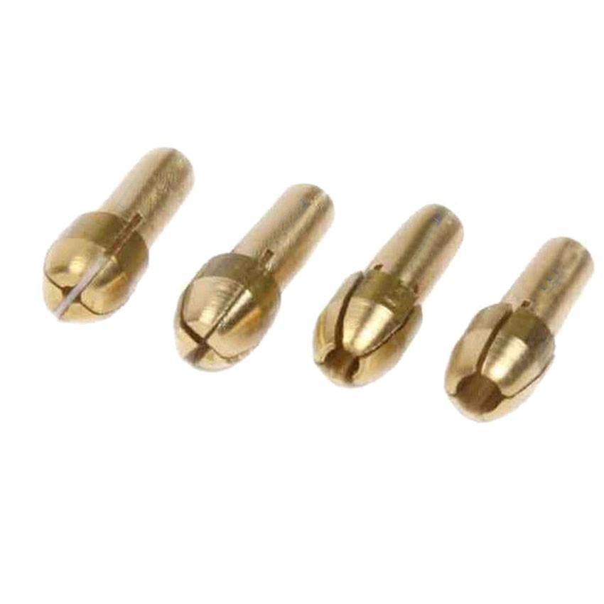 Brass Collet Set 4 Pcs Chuck 1/32″-1/8″ Jewelry Dremel Flexshafts Rotary Tools