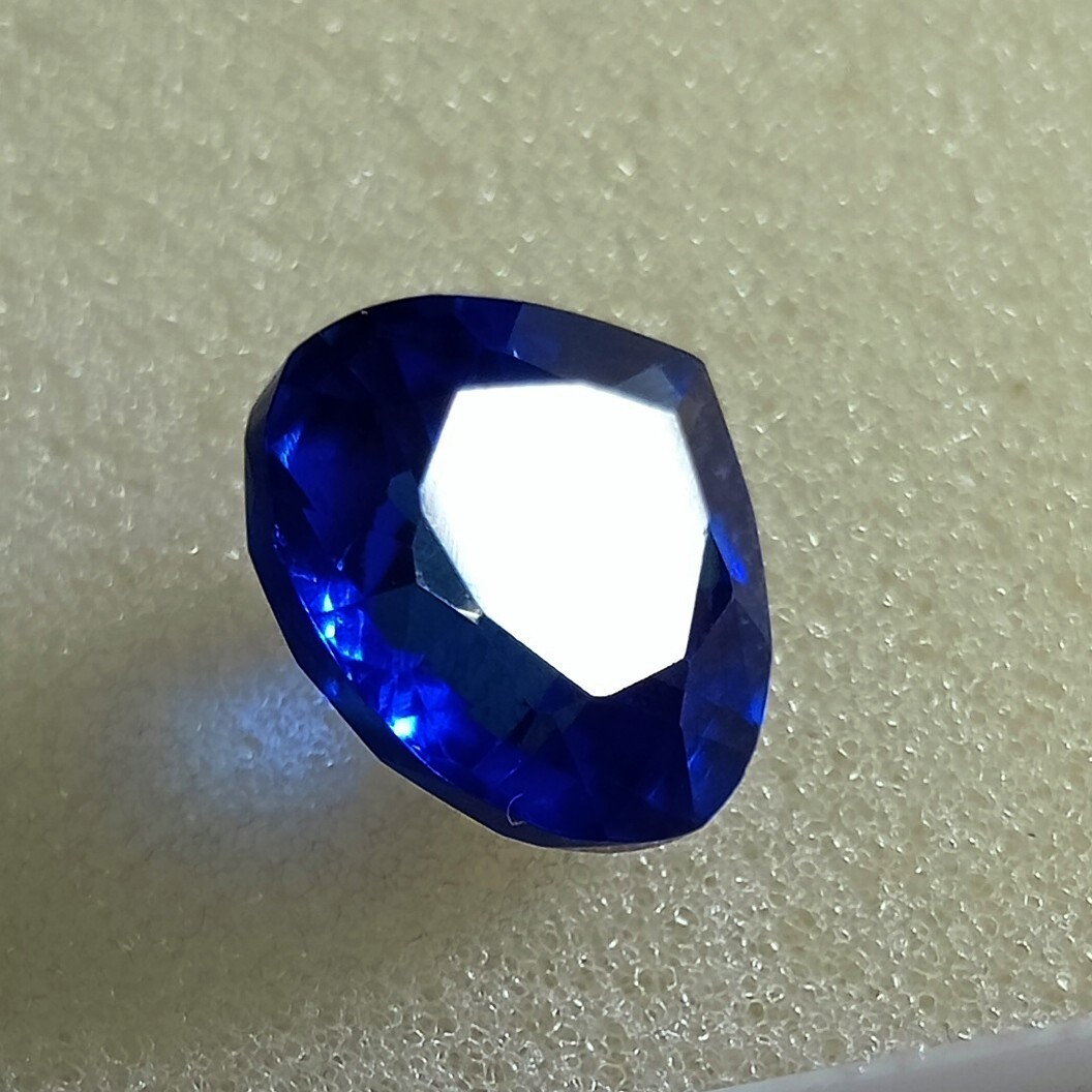 Natural Cornflower Blue Sapphire Certified Ceylon 10.70 Ct Pear Loose Gemstone