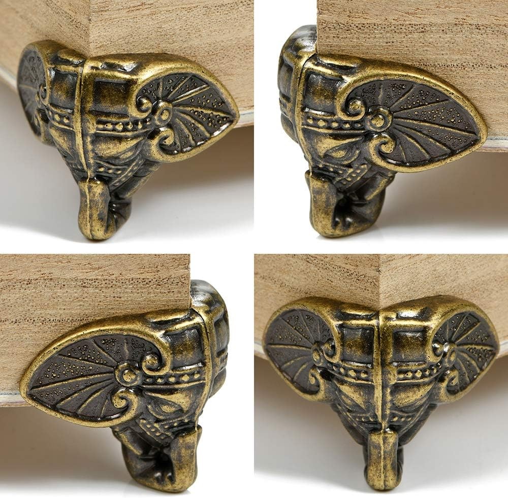 20 Pieces Retro Design Decorative Wood Case Legs, Elephant Trunk Design Jewelry