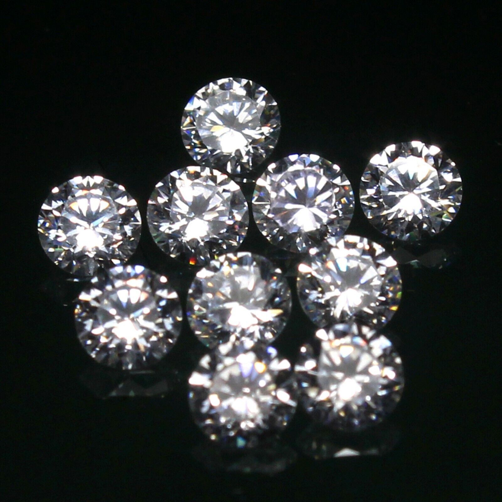 10 Pcs Lot Natural DE Color VVS1 Brilliant Cut White 4.00 MM Round Loose Diamond