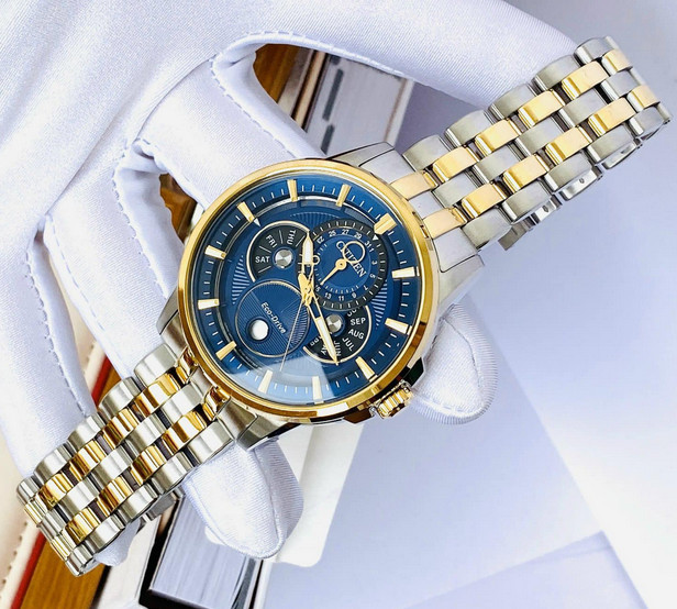 Citizen Eco-Drive Calendrier Dual Tone Moonphase Men’s Watch BU0054-52L