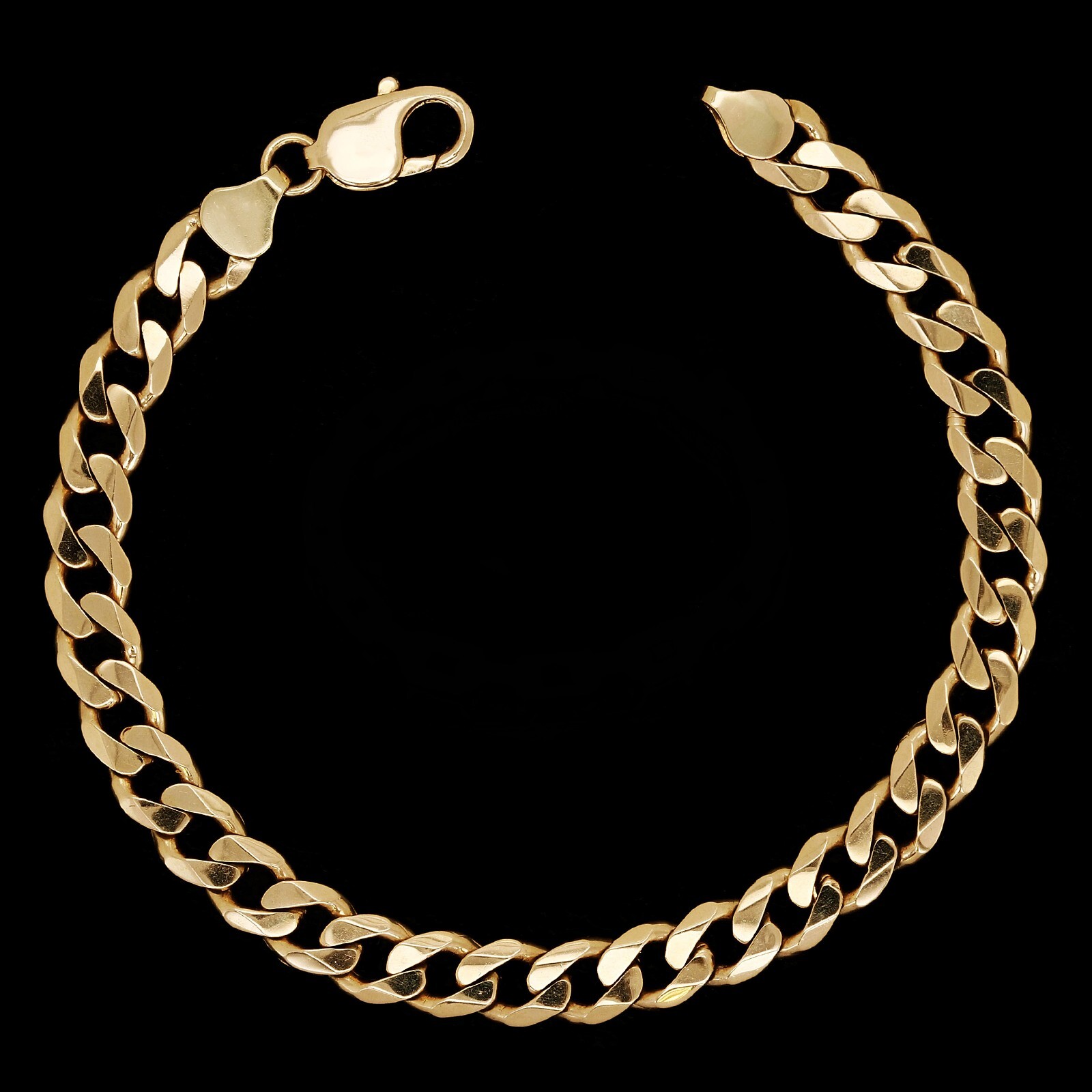 10k Yellow Gold Solid Curb Cuban Link Chain Bracelet 8.5″ 7.8mm 22.4 grams