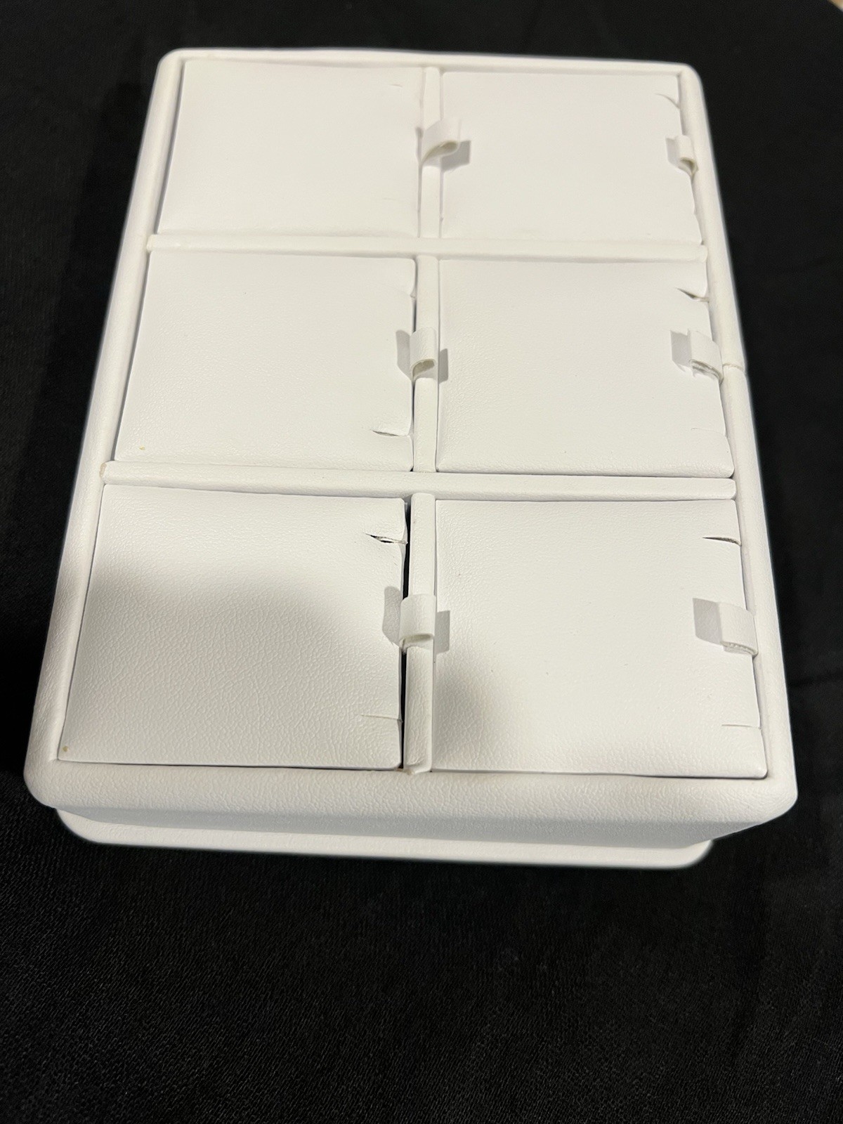 White leather pendant Charm display Tray