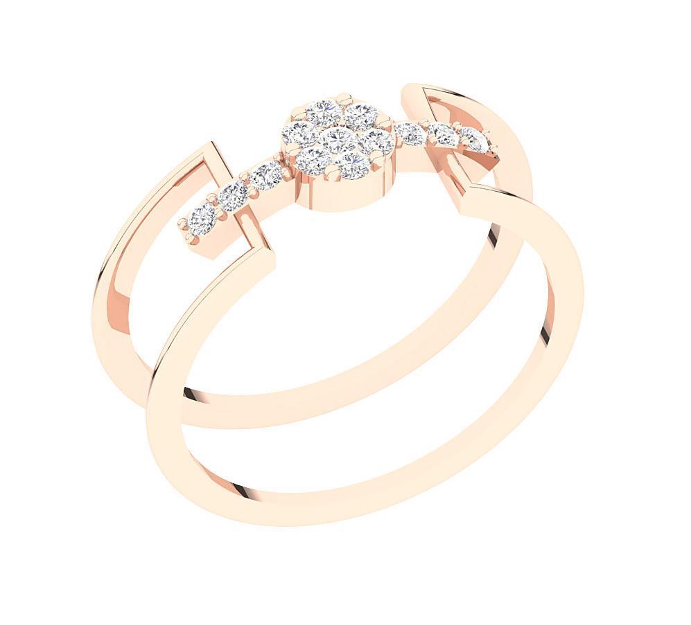 Engagement Wedding Ring I1 G 0.25 Carat 14K Yellow Gold Genuine Diamond 6.90 MM