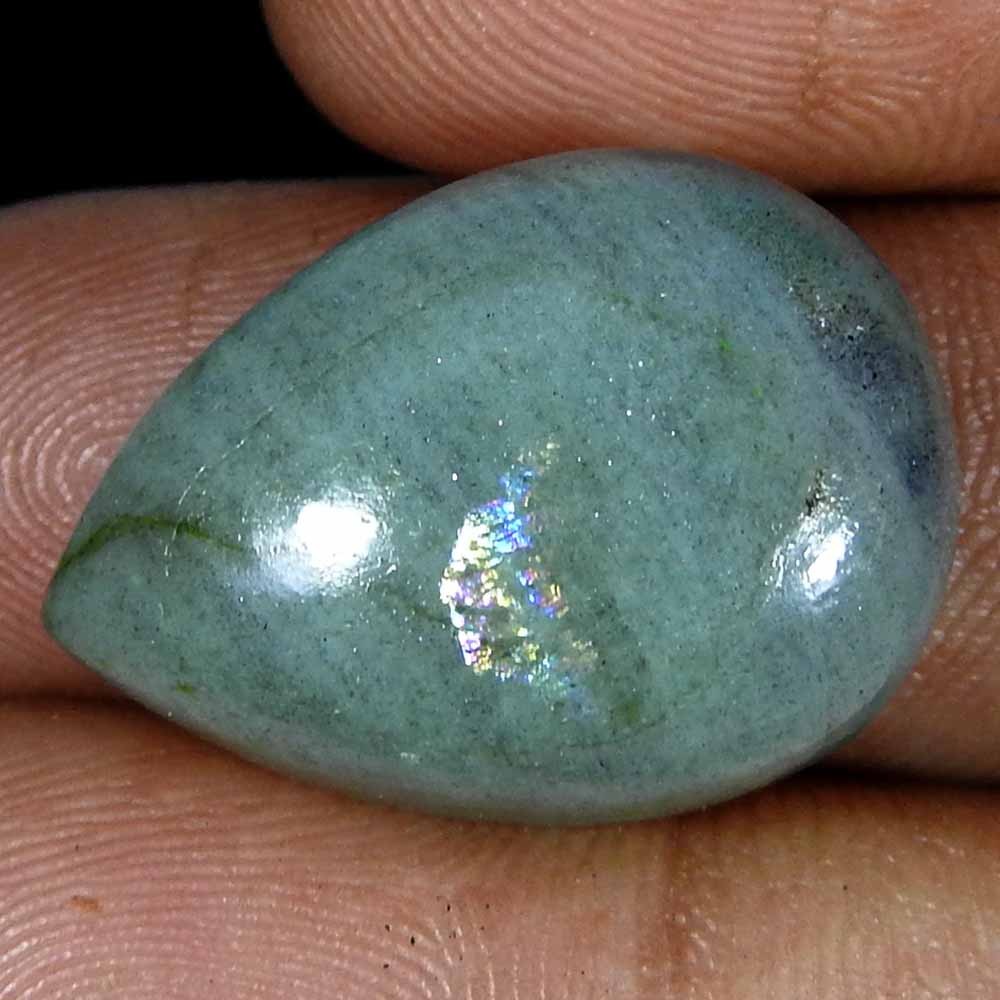 Natural Blue Labradorite Pear Cabochon Loose Gemstone 26.75 Ct
