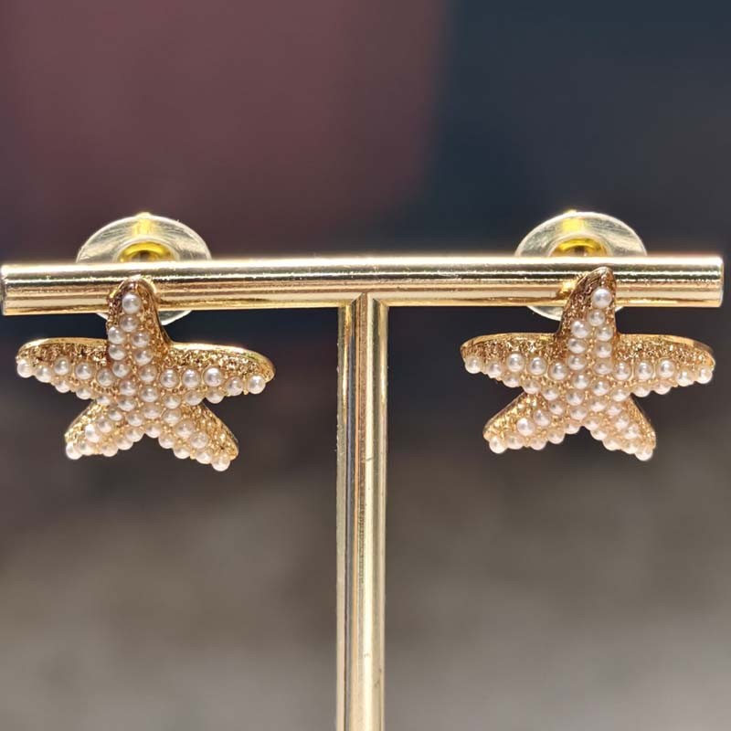 New Talbots Sea-Themed Starfish Stud Earrings Chic Women Party Vacation Jewelry