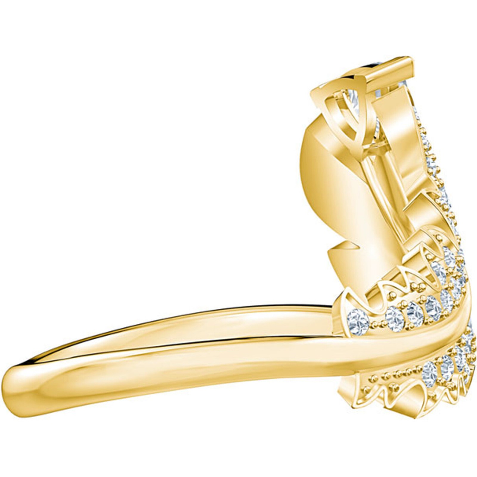Swarovski Women’s Ring Nice Gold Tone Plated Crystal Motif, Size 6.75 5515384