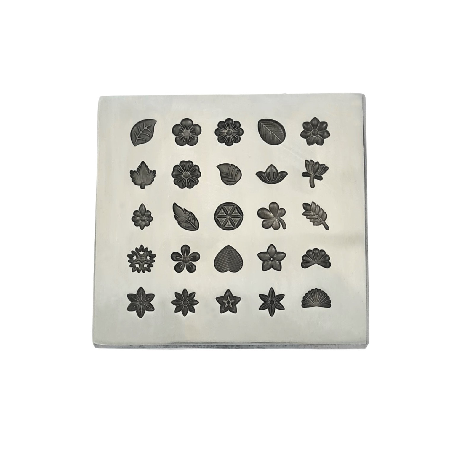25 Impression Flower Design Shot Plate – Silversmith Tools – Jewelry Making Die