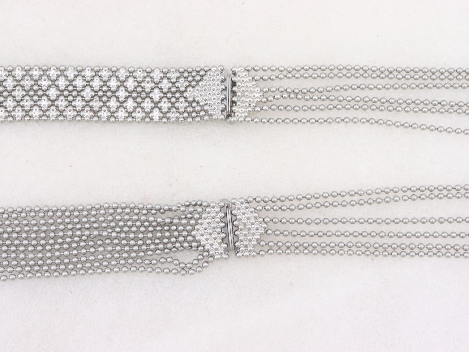 Long 33″ Cabi Convertible Silver Tone Chain Necklace Adjustable Length Runway