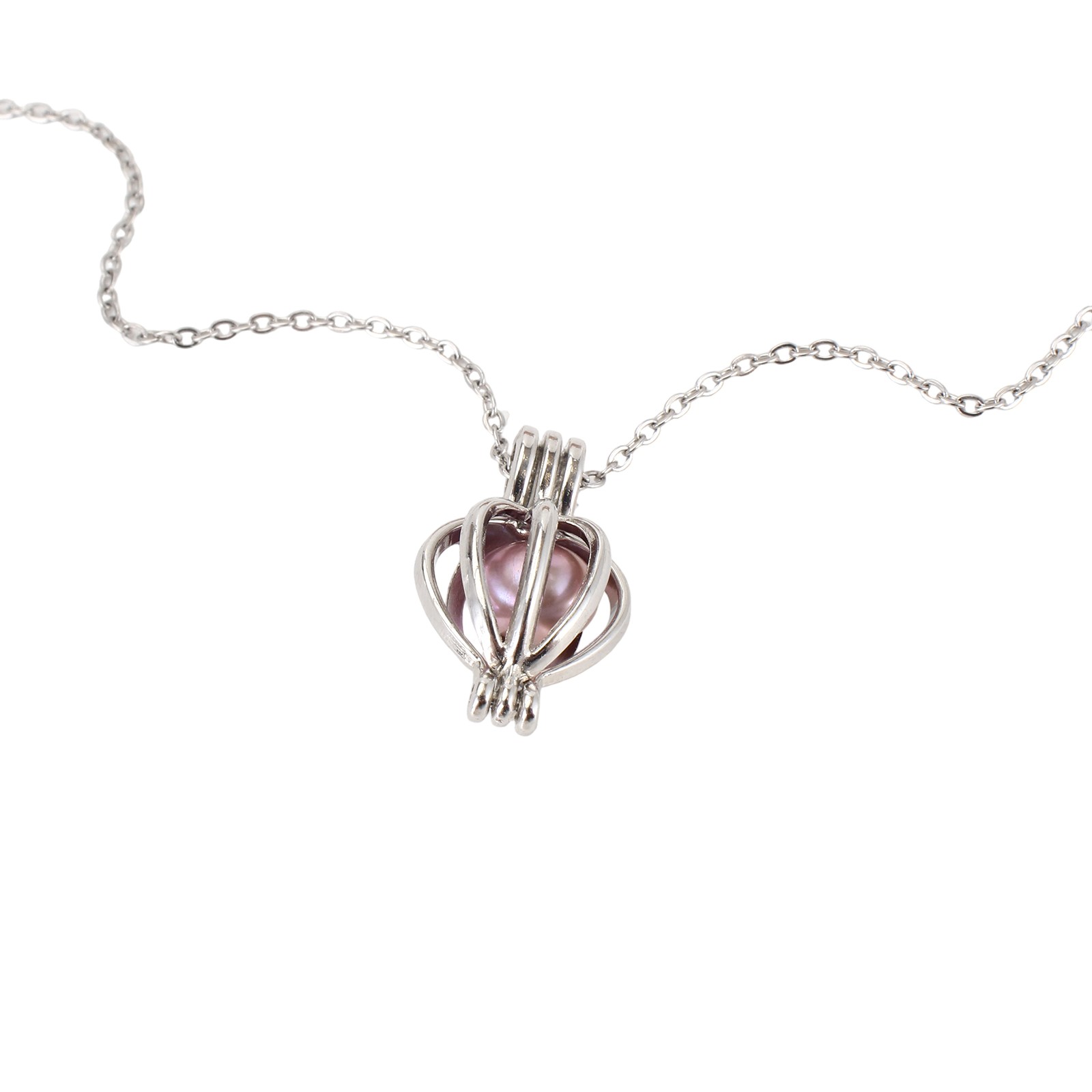 Pearl Clam Necklace With Stainless Steel Chain & Brass Fashion Jewelry For Women