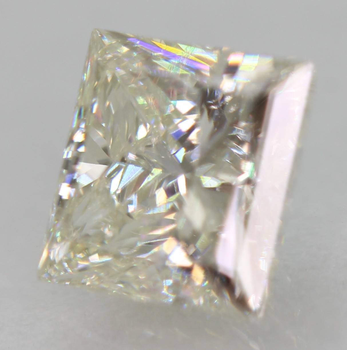 Certified 0.58 Carat H VVS2 Princess Natural Enhanced Loose Diamond 4.63×4.6mm