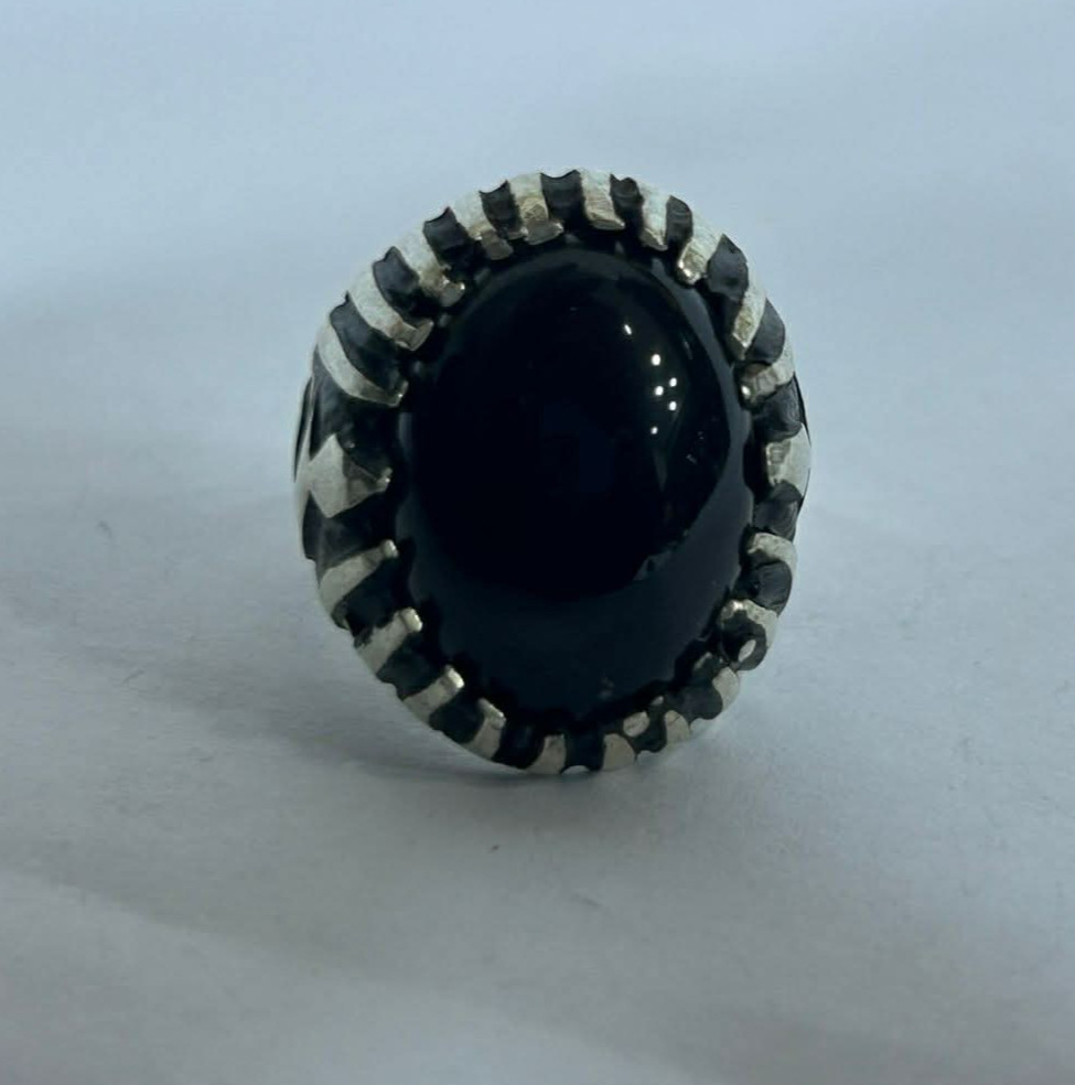925 Sterling Silver Natural Premium Dendritic Agate Ring – Size 8 US – 13g