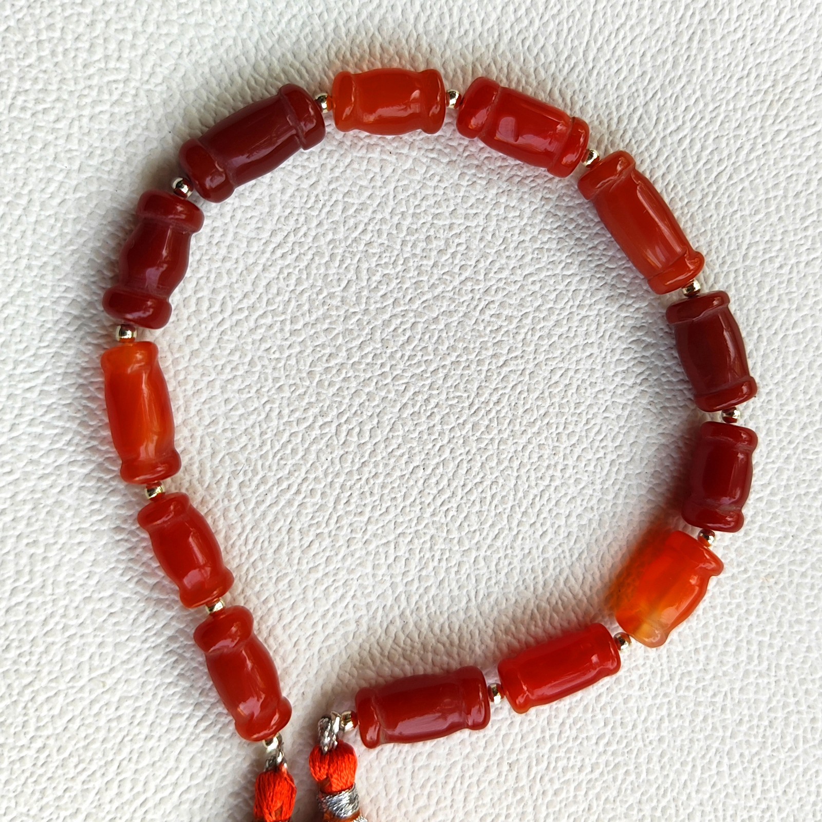 Natural Carnelian Carved Nugget Beads 14-16mm 9″ Strand Orange Gemstone Beads
