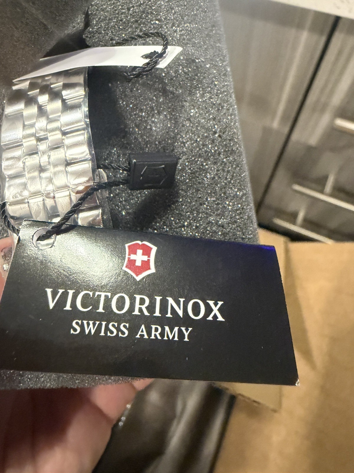 Victorinox Swiss Army Men’s Watch 40mm Silver Tone SS Bracelet Quartz 241801
