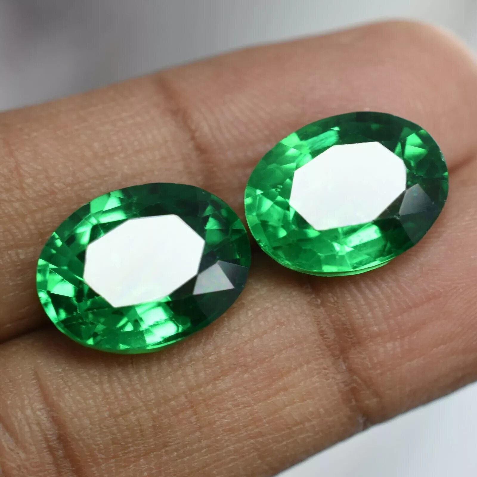 Natural Colombian Emerald Pair 19.60 Ct Loose Gemstone EGL CERTIFIED Oval Cut