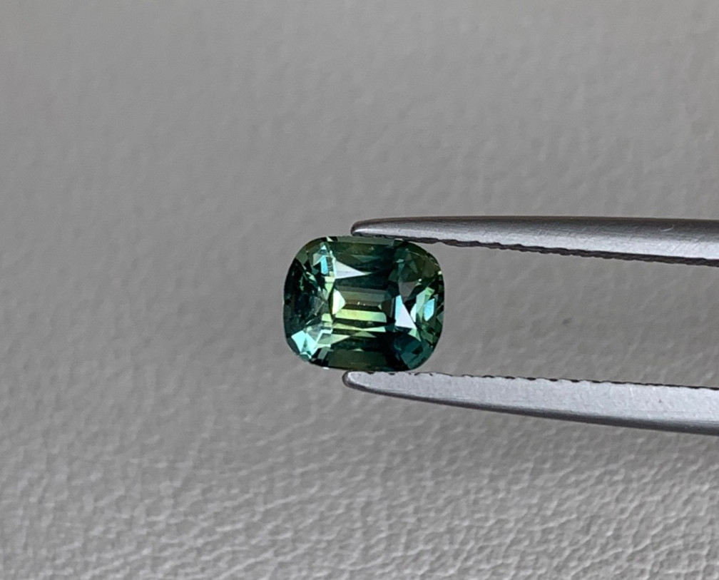 1.16ct Party Color Teal Sapphire CUS 7x6mm Blue Green Unheated 100% Genuine Nat