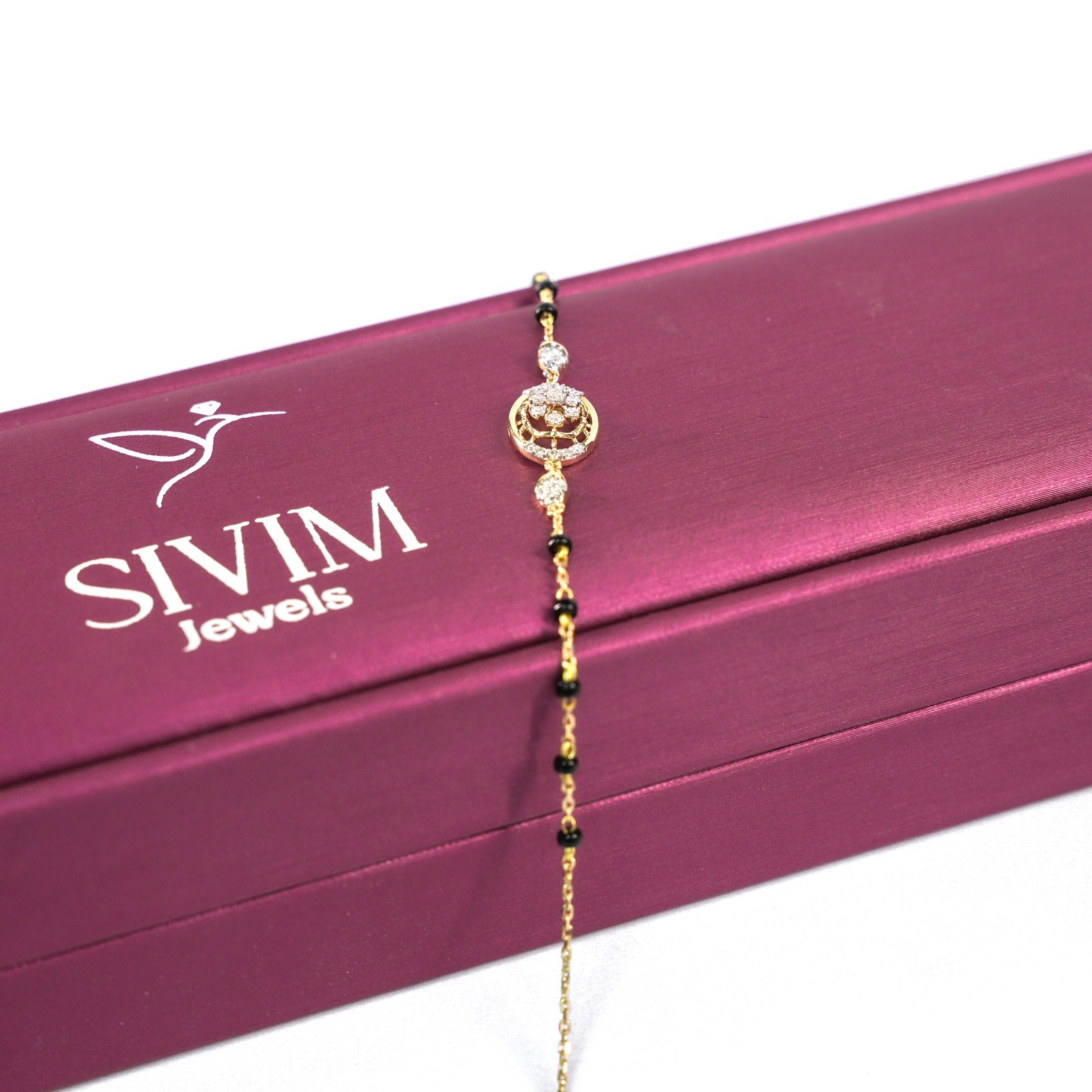 18 KARAT MANGALSUTRA BRACELET| NATURAL DIAMOND | IGI CERTIFIED | YELLOW GOLD