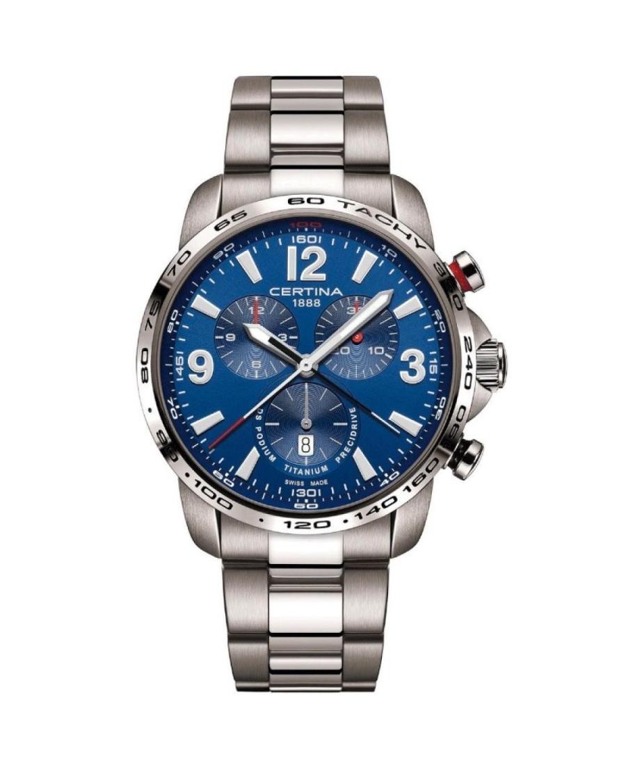 CERTINA Men Analog Quartz Casual Watch Classic Dress Blue Dial Waterproof Round