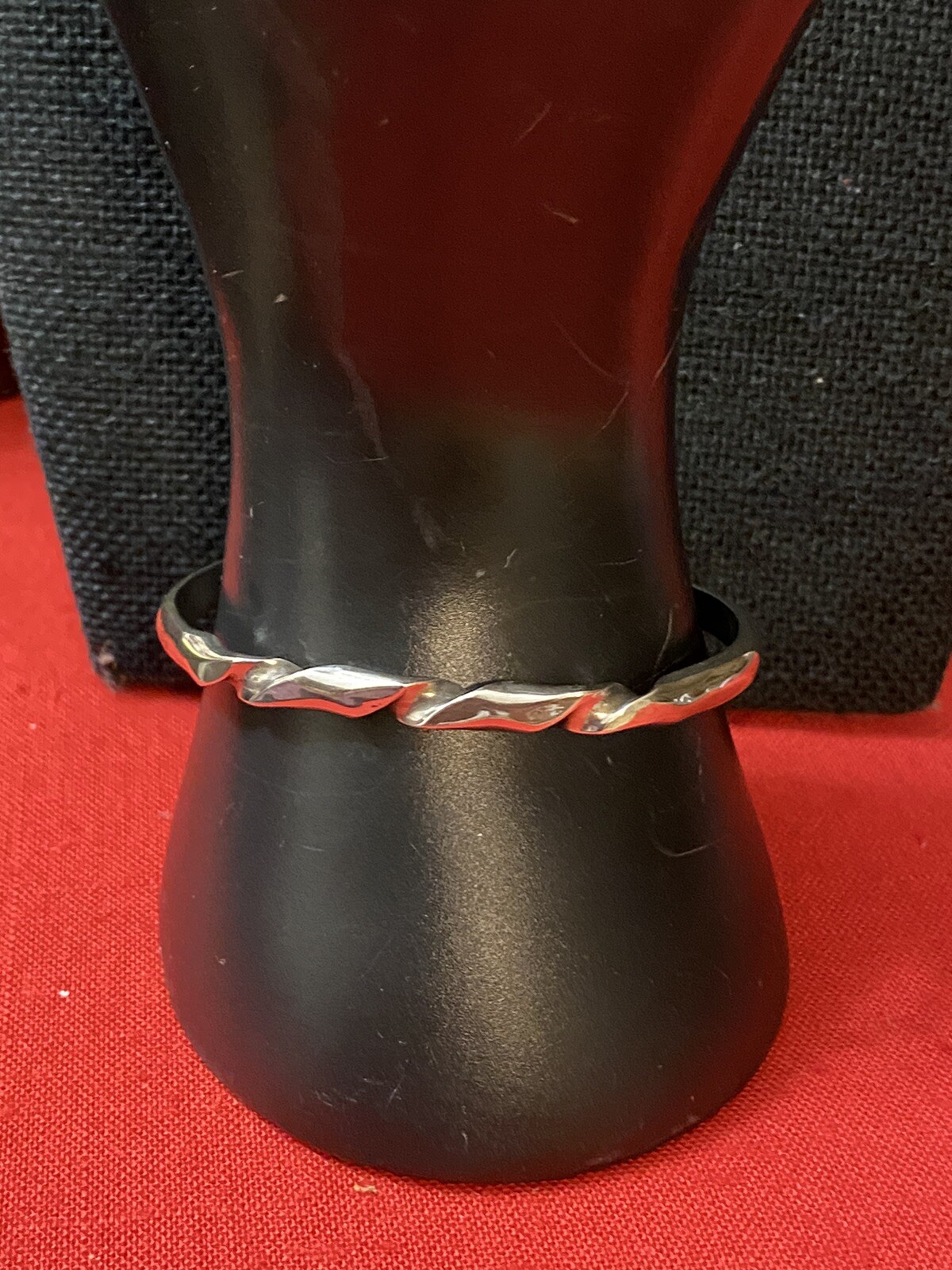 7 IN STERLING SILVER CUFF BRACELET by PEPI Adjustable. 5mm wide